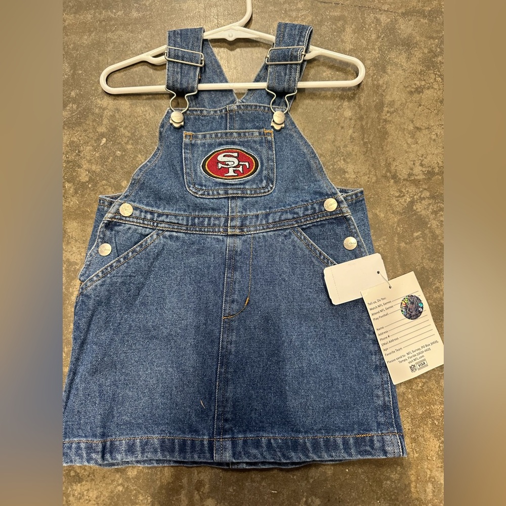 Girls NFL 49ers Reebok Jean dress 24 months